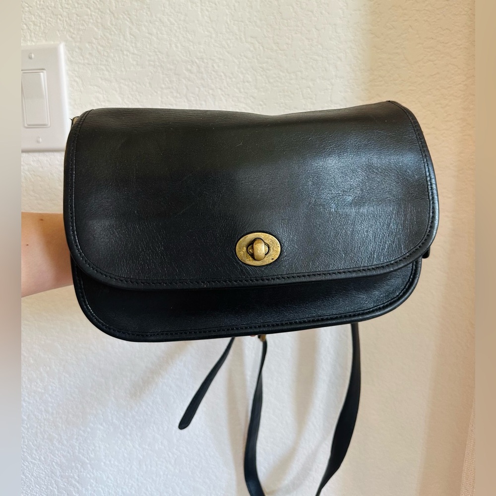 Coach Black Leather Bag
